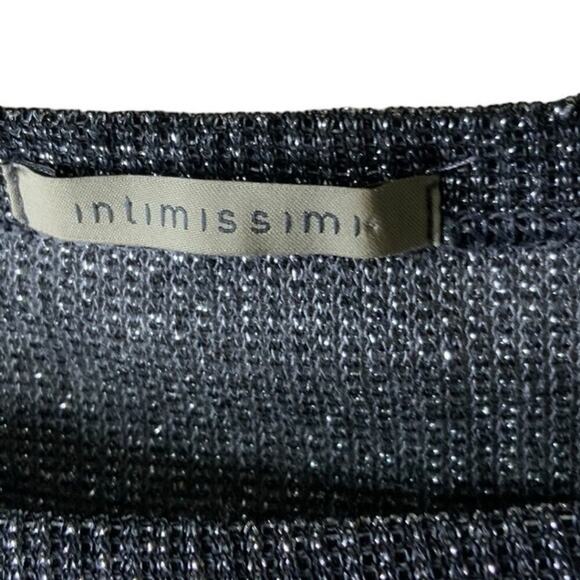 Intimissimi Tops Womens M Long Sleeve Metallic Asymmetrical Knit Sweater Striped - Picture 5 of 8
